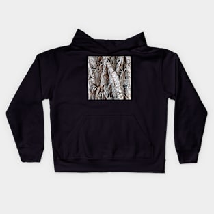 Tree bark background clock Kids Hoodie